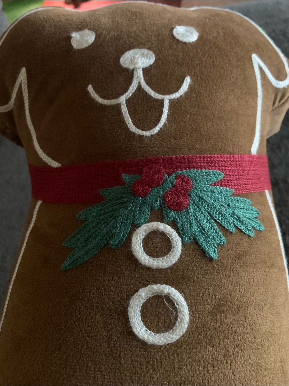 2- St. Nicholas Square Gingerbread Dog Decorative Pillow - Picture 7 of 10